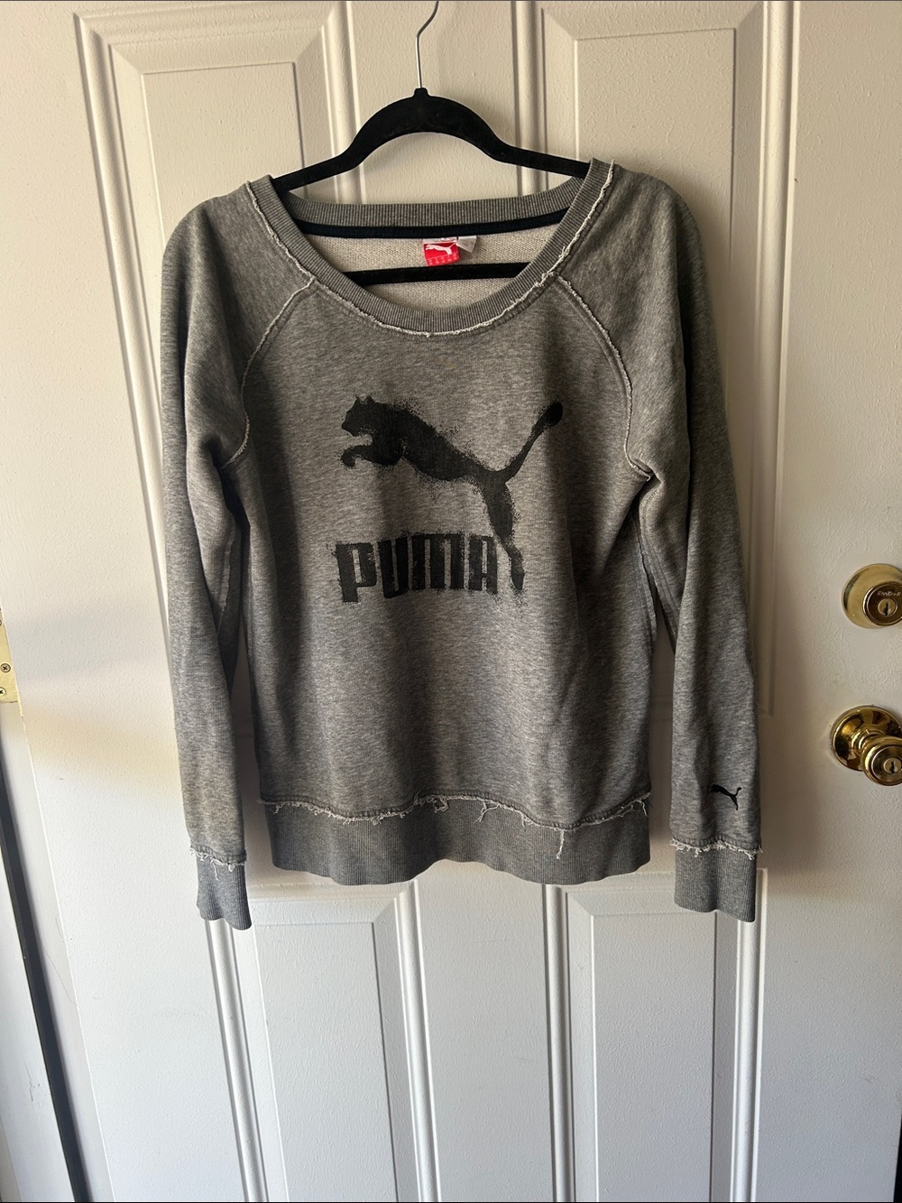Puma Gray Crewneck Sweatshirt with Black Logo